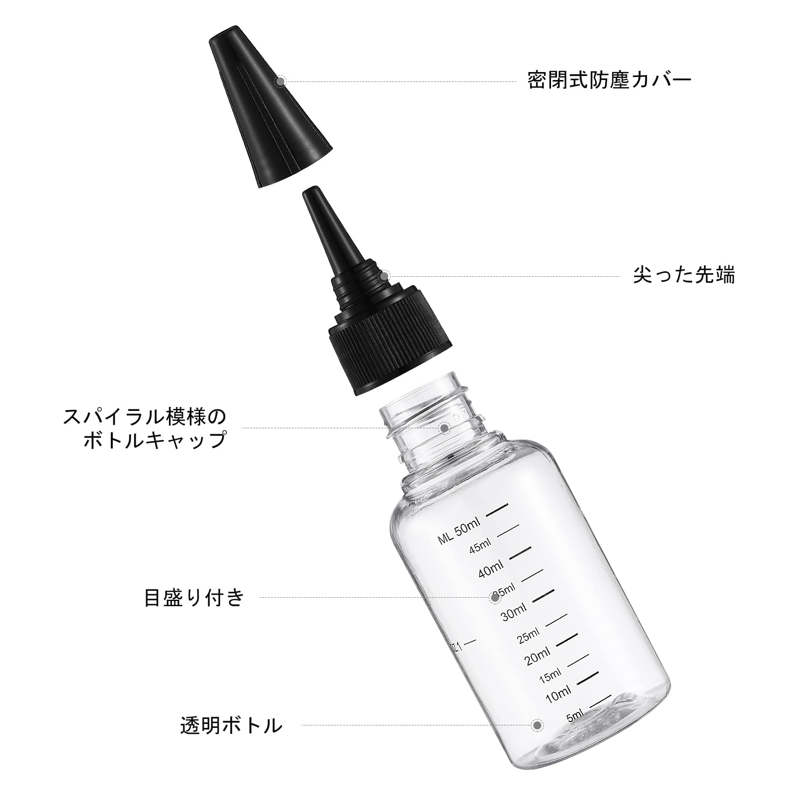 Amazon.co.jp: Frcolor ドロッパーボトル 60ml 小分けボトル 滴